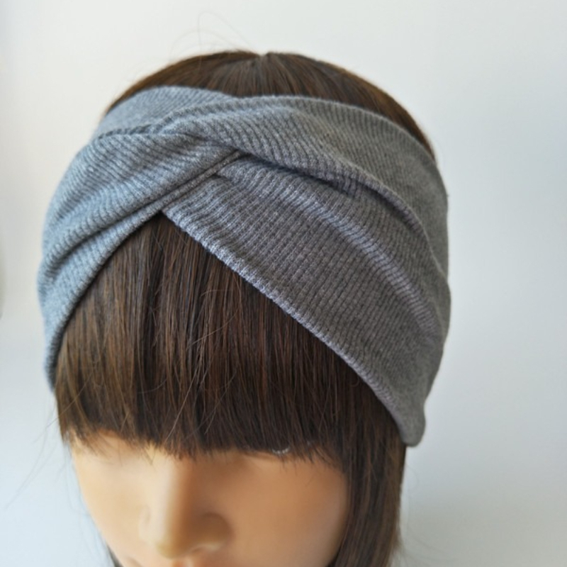 Stretch Strap Yoga - soft Headband Solid Color Cross Knot