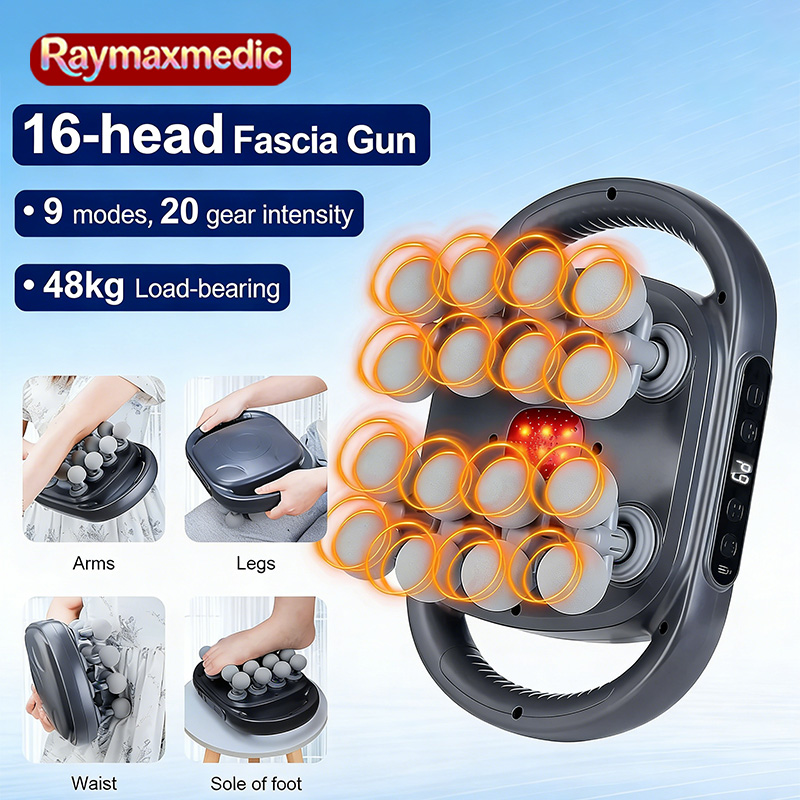 Vibration Massage Gun - Raymax 16-Head Fascia Gun High-Frequency Vibration