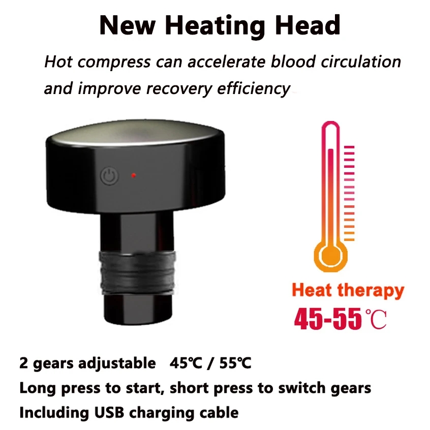 New Heat Fascia Gun Massage He – Vibration Massage Gun recenzja i cena