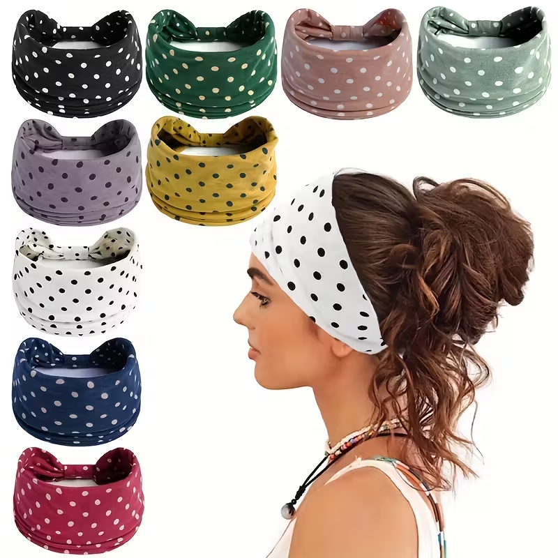 Polka Dot Knotted Headbands Bo – Yoga Fitness Band recenzja i cena