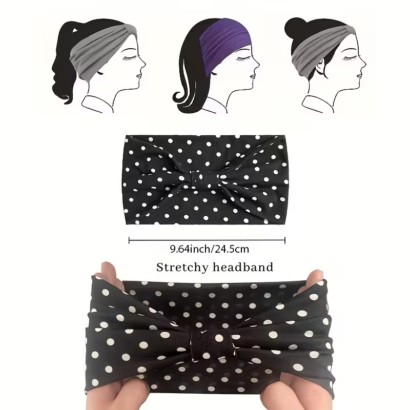 Polka Dot Knotted Headbands Bo – Yoga Fitness Band recenzja i cena
