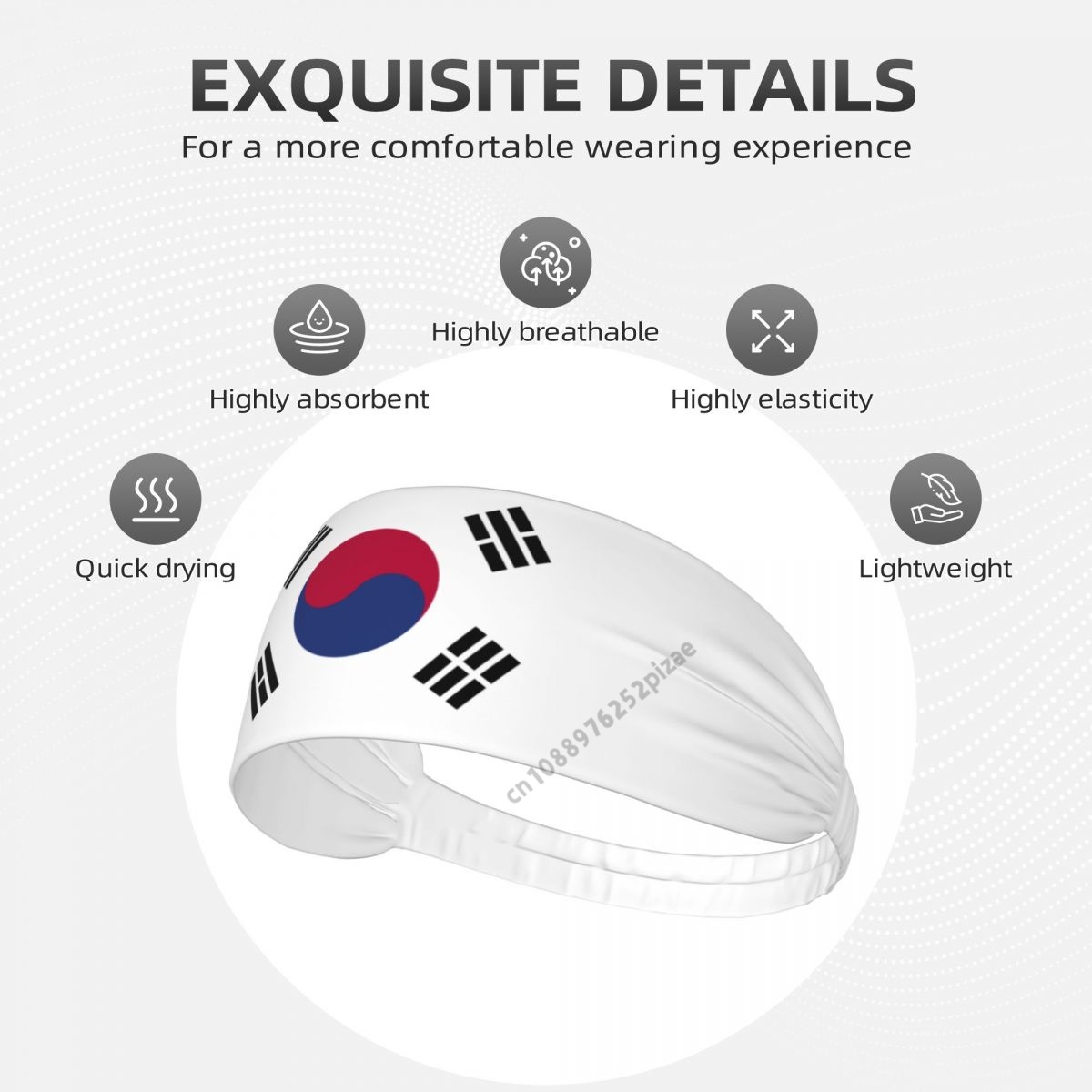 South Korea Flag Men Women Ban – Yoga Fitness Band recenzja i cena
