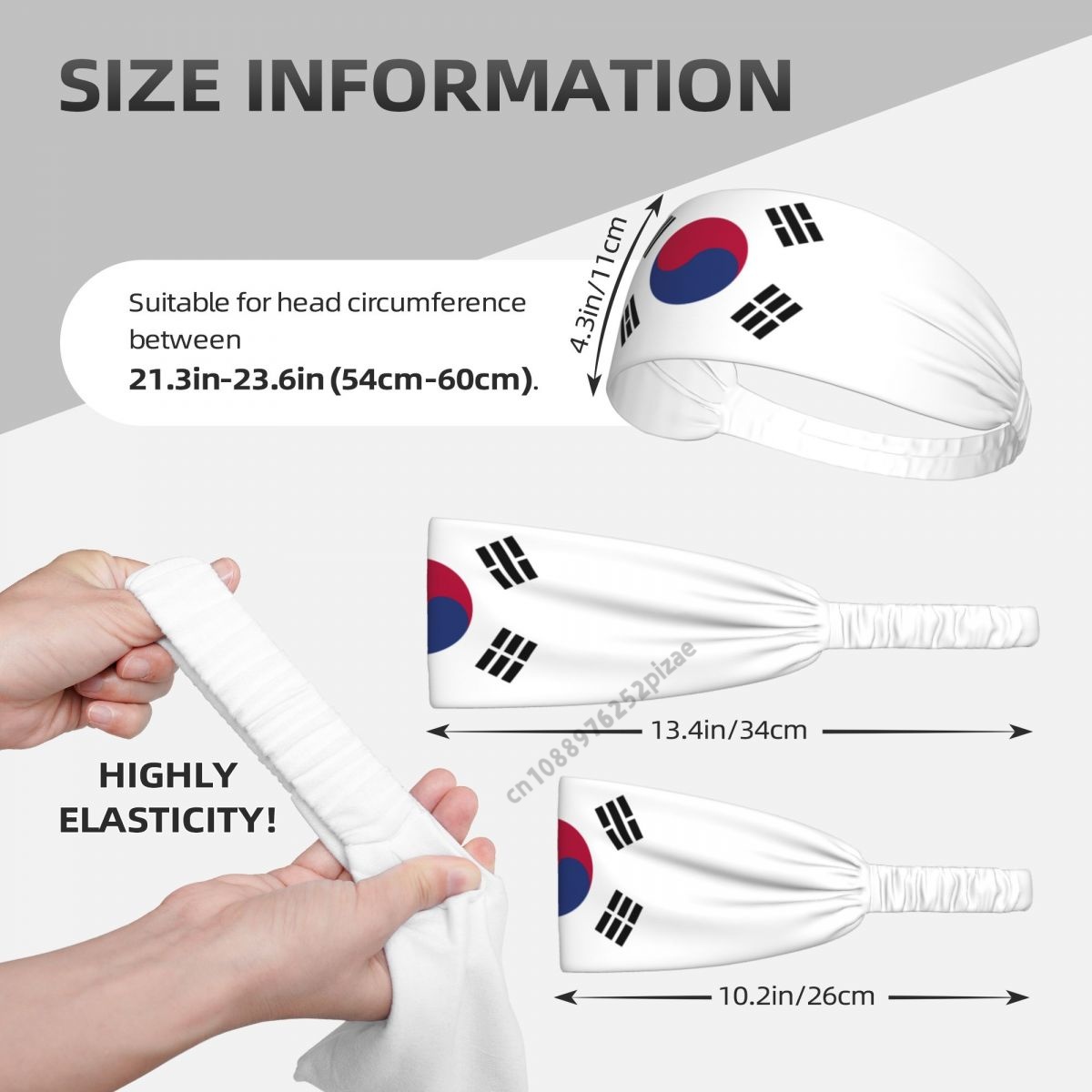 South Korea Flag Men Women Ban – Yoga Fitness Band recenzja i cena