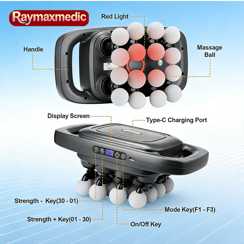 Raymax 16-Head Fascia Gun High – Vibration Massage Gun recenzja i cena