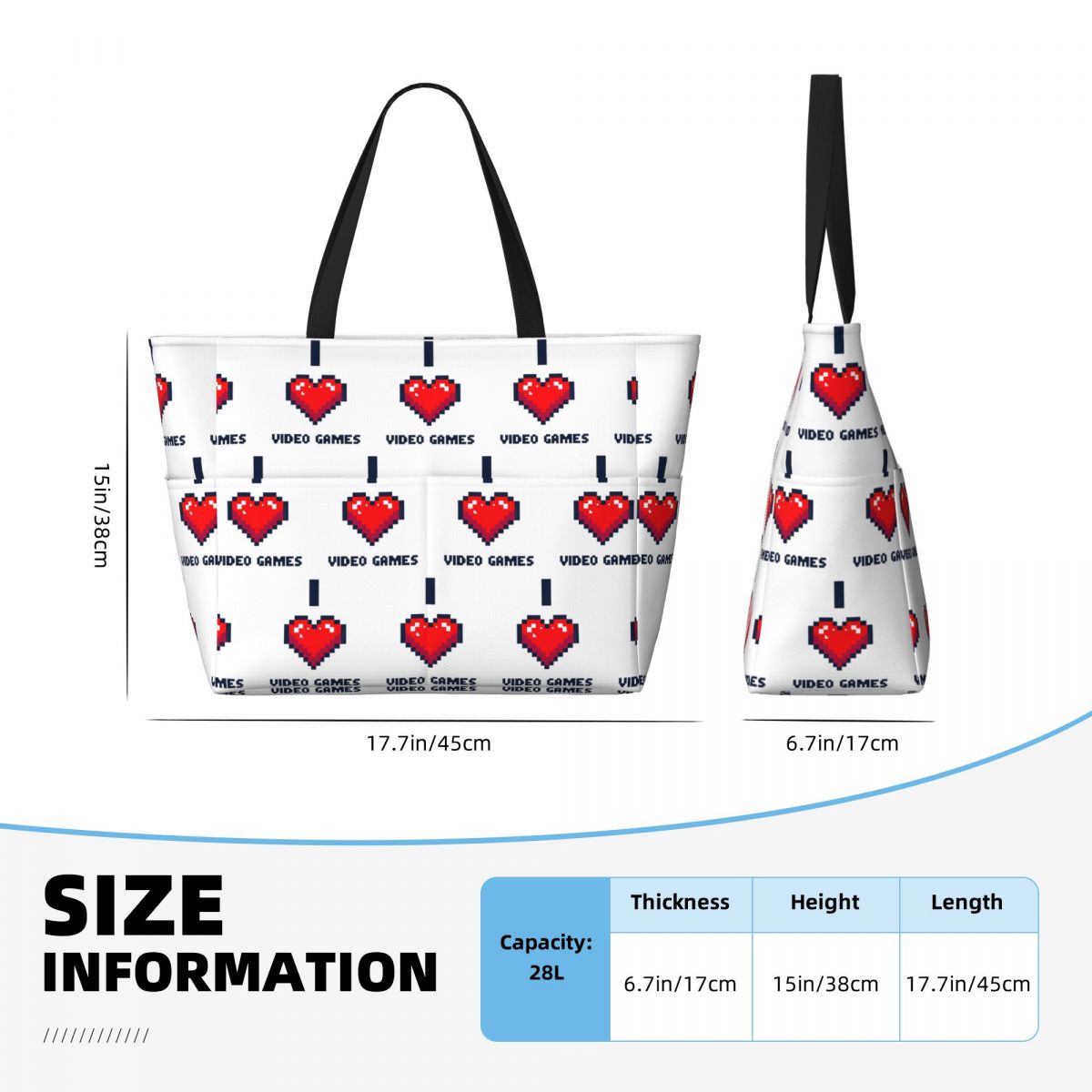 I Heart Video Games Beach Tote – Yoga Fitness Videos Free recenzja i cena